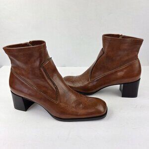 Franco Sarto Brown Ankle Boots Size 7N